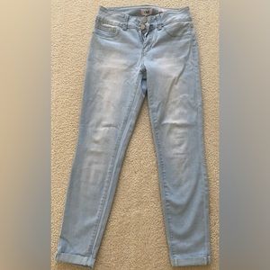 YMI Women's Junior Mid-Rise 2-Button Jeans